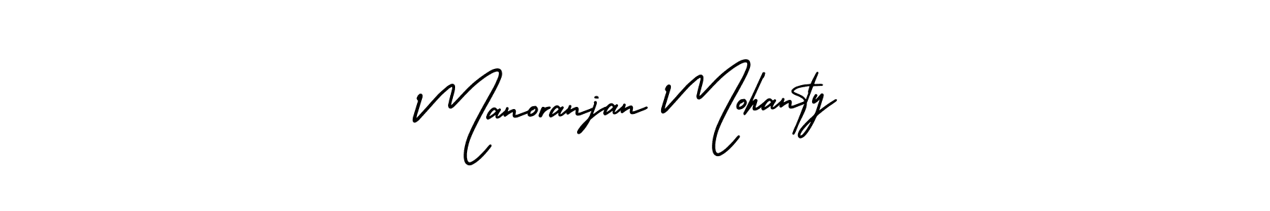 How to make Manoranjan Mohanty name signature. Use AmerikaSignatureDemo-Regular style for creating short signs online. This is the latest handwritten sign. Manoranjan Mohanty signature style 3 images and pictures png