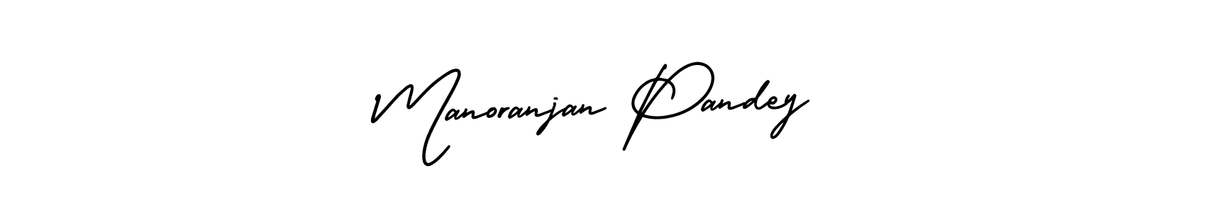 How to make Manoranjan Pandey name signature. Use AmerikaSignatureDemo-Regular style for creating short signs online. This is the latest handwritten sign. Manoranjan Pandey signature style 3 images and pictures png