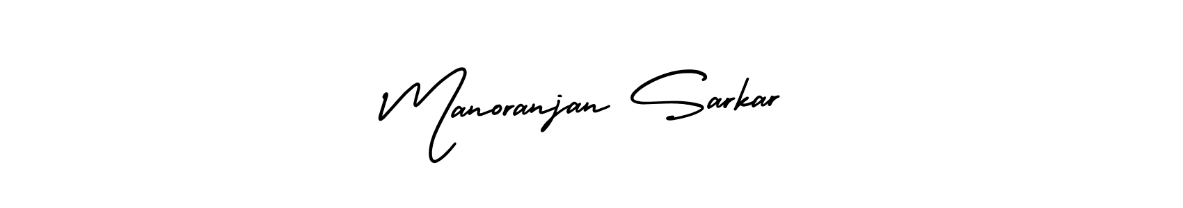 Create a beautiful signature design for name Manoranjan Sarkar. With this signature (AmerikaSignatureDemo-Regular) fonts, you can make a handwritten signature for free. Manoranjan Sarkar signature style 3 images and pictures png