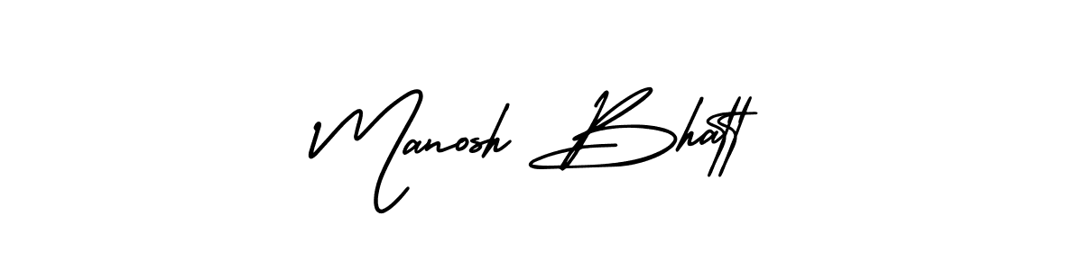 Make a short Manosh Bhatt signature style. Manage your documents anywhere anytime using AmerikaSignatureDemo-Regular. Create and add eSignatures, submit forms, share and send files easily. Manosh Bhatt signature style 3 images and pictures png