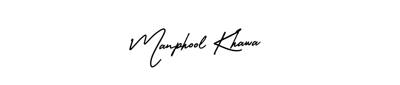 if you are searching for the best signature style for your name Manphool Khawa. so please give up your signature search. here we have designed multiple signature styles  using AmerikaSignatureDemo-Regular. Manphool Khawa signature style 3 images and pictures png