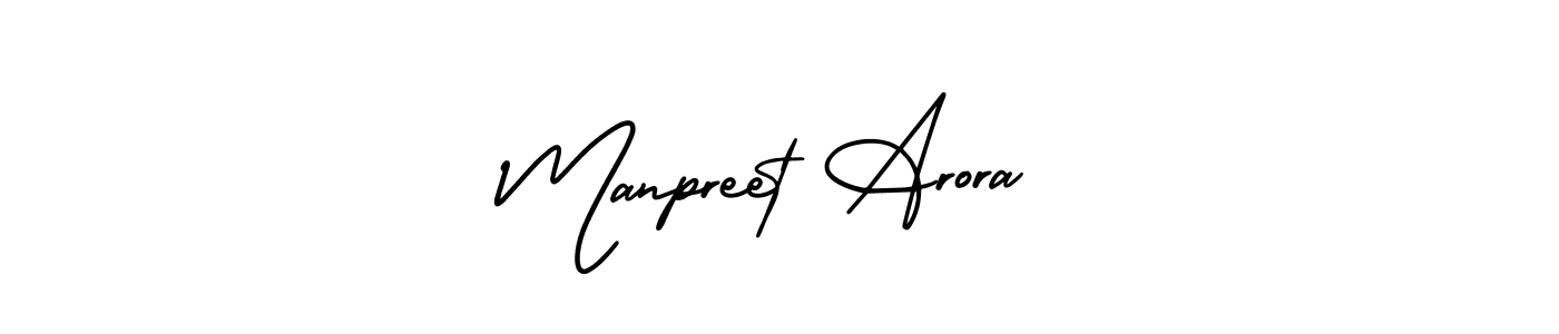 Design your own signature with our free online signature maker. With this signature software, you can create a handwritten (AmerikaSignatureDemo-Regular) signature for name Manpreet Arora. Manpreet Arora signature style 3 images and pictures png