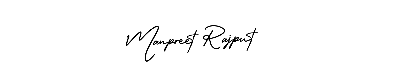 How to make Manpreet Rajput name signature. Use AmerikaSignatureDemo-Regular style for creating short signs online. This is the latest handwritten sign. Manpreet Rajput signature style 3 images and pictures png