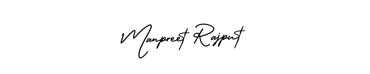 How to make Manpreet Rajput name signature. Use AmerikaSignatureDemo-Regular style for creating short signs online. This is the latest handwritten sign. Manpreet Rajput signature style 3 images and pictures png