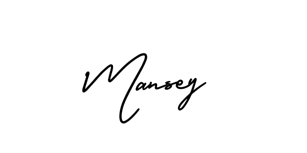 Design your own signature with our free online signature maker. With this signature software, you can create a handwritten (AmerikaSignatureDemo-Regular) signature for name Mansey. Mansey signature style 3 images and pictures png