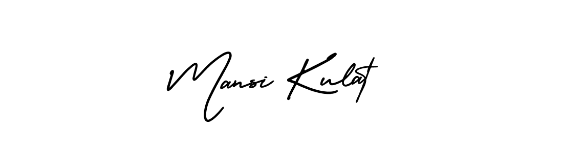 Mansi Kulat stylish signature style. Best Handwritten Sign (AmerikaSignatureDemo-Regular) for my name. Handwritten Signature Collection Ideas for my name Mansi Kulat. Mansi Kulat signature style 3 images and pictures png