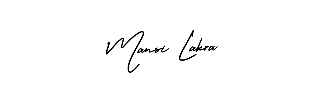 Use a signature maker to create a handwritten signature online. With this signature software, you can design (AmerikaSignatureDemo-Regular) your own signature for name Mansi Lakra. Mansi Lakra signature style 3 images and pictures png