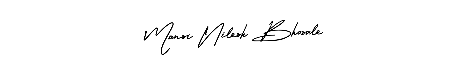 Also You can easily find your signature by using the search form. We will create Mansi Nilesh Bhosale name handwritten signature images for you free of cost using AmerikaSignatureDemo-Regular sign style. Mansi Nilesh Bhosale signature style 3 images and pictures png