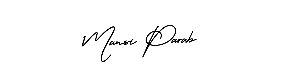 if you are searching for the best signature style for your name Mansi Parab. so please give up your signature search. here we have designed multiple signature styles  using AmerikaSignatureDemo-Regular. Mansi Parab signature style 3 images and pictures png