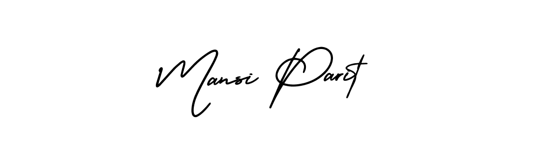 Create a beautiful signature design for name Mansi Parit. With this signature (AmerikaSignatureDemo-Regular) fonts, you can make a handwritten signature for free. Mansi Parit signature style 3 images and pictures png