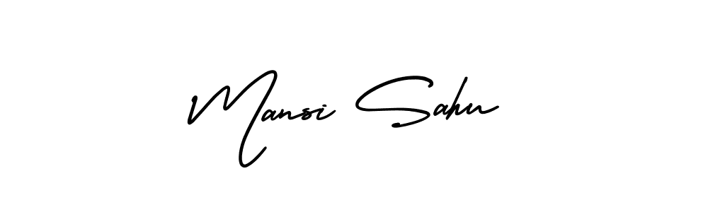 Design your own signature with our free online signature maker. With this signature software, you can create a handwritten (AmerikaSignatureDemo-Regular) signature for name Mansi Sahu. Mansi Sahu signature style 3 images and pictures png