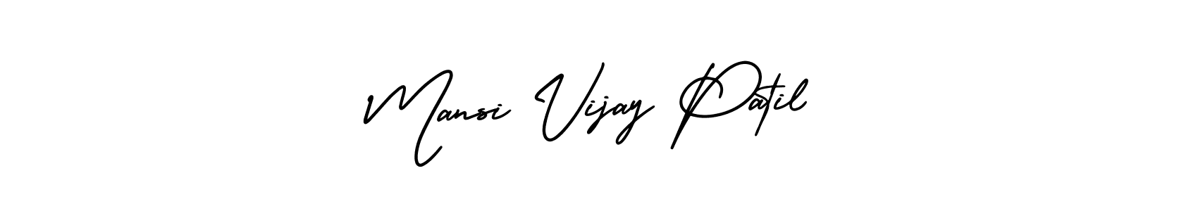 AmerikaSignatureDemo-Regular is a professional signature style that is perfect for those who want to add a touch of class to their signature. It is also a great choice for those who want to make their signature more unique. Get Mansi Vijay Patil name to fancy signature for free. Mansi Vijay Patil signature style 3 images and pictures png