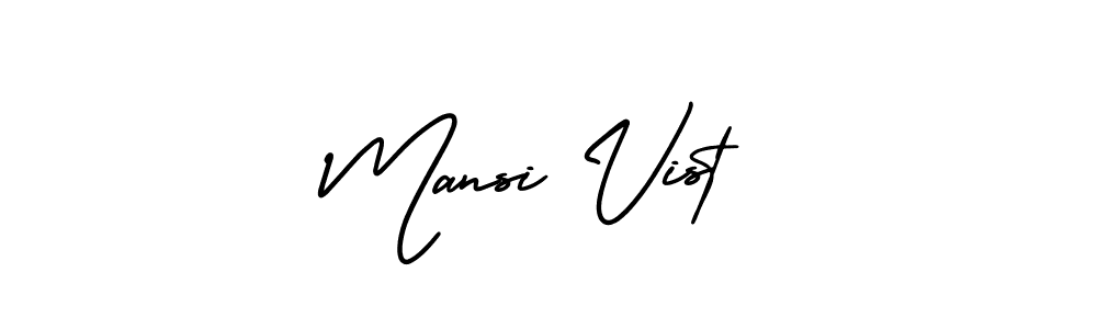 How to Draw Mansi Vist signature style? AmerikaSignatureDemo-Regular is a latest design signature styles for name Mansi Vist. Mansi Vist signature style 3 images and pictures png