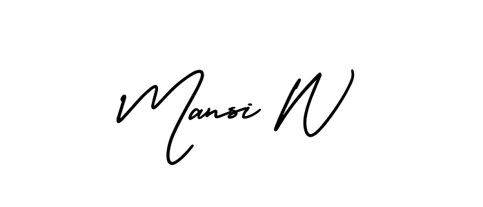 Also we have Mansi W name is the best signature style. Create professional handwritten signature collection using AmerikaSignatureDemo-Regular autograph style. Mansi W signature style 3 images and pictures png