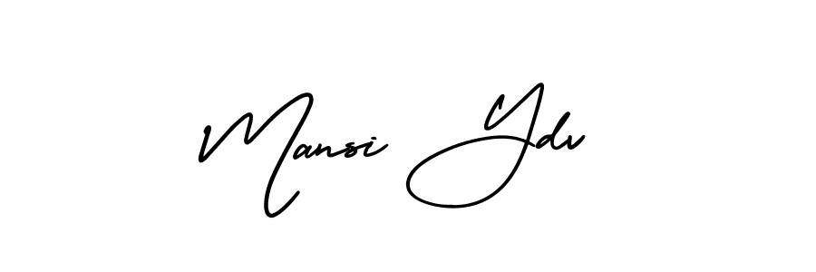 Design your own signature with our free online signature maker. With this signature software, you can create a handwritten (AmerikaSignatureDemo-Regular) signature for name Mansi Ydv. Mansi Ydv signature style 3 images and pictures png