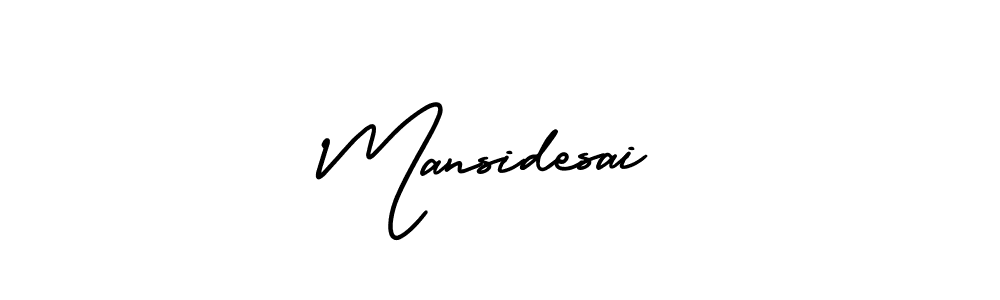 Use a signature maker to create a handwritten signature online. With this signature software, you can design (AmerikaSignatureDemo-Regular) your own signature for name Mansidesai. Mansidesai signature style 3 images and pictures png