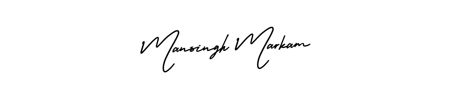 Mansingh Markam stylish signature style. Best Handwritten Sign (AmerikaSignatureDemo-Regular) for my name. Handwritten Signature Collection Ideas for my name Mansingh Markam. Mansingh Markam signature style 3 images and pictures png