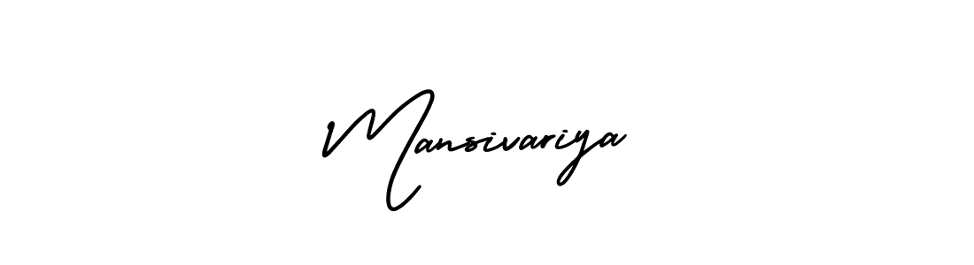 if you are searching for the best signature style for your name Mansivariya. so please give up your signature search. here we have designed multiple signature styles  using AmerikaSignatureDemo-Regular. Mansivariya signature style 3 images and pictures png