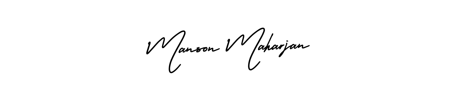 How to Draw Manson Maharjan signature style? AmerikaSignatureDemo-Regular is a latest design signature styles for name Manson Maharjan. Manson Maharjan signature style 3 images and pictures png