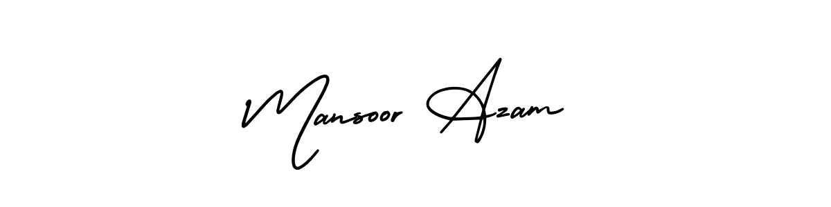 The best way (AmerikaSignatureDemo-Regular) to make a short signature is to pick only two or three words in your name. The name Mansoor Azam include a total of six letters. For converting this name. Mansoor Azam signature style 3 images and pictures png