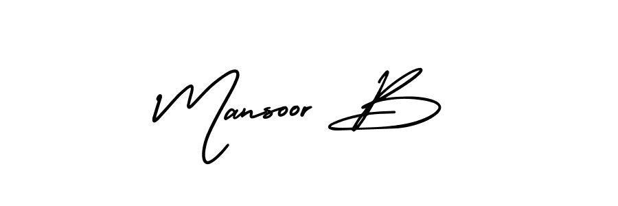 AmerikaSignatureDemo-Regular is a professional signature style that is perfect for those who want to add a touch of class to their signature. It is also a great choice for those who want to make their signature more unique. Get Mansoor B name to fancy signature for free. Mansoor B signature style 3 images and pictures png