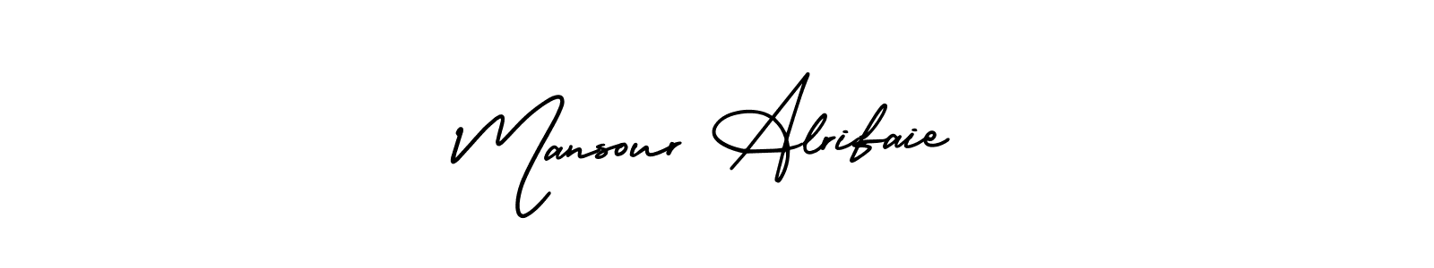 Mansour Alrifaie stylish signature style. Best Handwritten Sign (AmerikaSignatureDemo-Regular) for my name. Handwritten Signature Collection Ideas for my name Mansour Alrifaie. Mansour Alrifaie signature style 3 images and pictures png