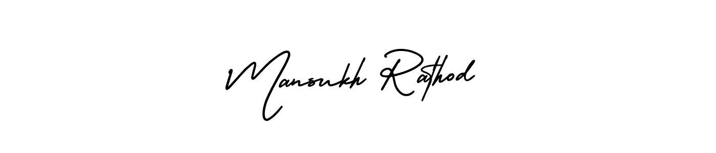 Make a short Mansukh Rathod signature style. Manage your documents anywhere anytime using AmerikaSignatureDemo-Regular. Create and add eSignatures, submit forms, share and send files easily. Mansukh Rathod signature style 3 images and pictures png