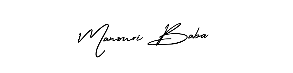 Mansuri Baba stylish signature style. Best Handwritten Sign (AmerikaSignatureDemo-Regular) for my name. Handwritten Signature Collection Ideas for my name Mansuri Baba. Mansuri Baba signature style 3 images and pictures png
