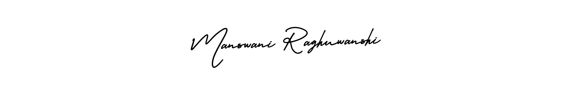 AmerikaSignatureDemo-Regular is a professional signature style that is perfect for those who want to add a touch of class to their signature. It is also a great choice for those who want to make their signature more unique. Get Manswani Raghuwanshi name to fancy signature for free. Manswani Raghuwanshi signature style 3 images and pictures png