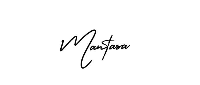 How to make Mantasa name signature. Use AmerikaSignatureDemo-Regular style for creating short signs online. This is the latest handwritten sign. Mantasa signature style 3 images and pictures png