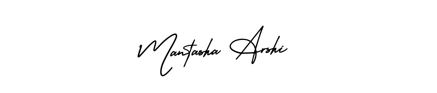 Make a beautiful signature design for name Mantasha Arshi. With this signature (AmerikaSignatureDemo-Regular) style, you can create a handwritten signature for free. Mantasha Arshi signature style 3 images and pictures png