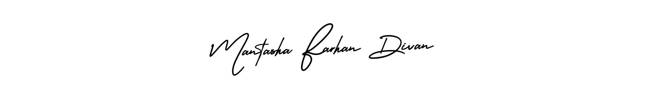 Also You can easily find your signature by using the search form. We will create Mantasha Farhan Divan name handwritten signature images for you free of cost using AmerikaSignatureDemo-Regular sign style. Mantasha Farhan Divan signature style 3 images and pictures png