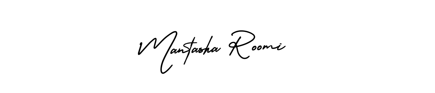 Use a signature maker to create a handwritten signature online. With this signature software, you can design (AmerikaSignatureDemo-Regular) your own signature for name Mantasha Roomi. Mantasha Roomi signature style 3 images and pictures png