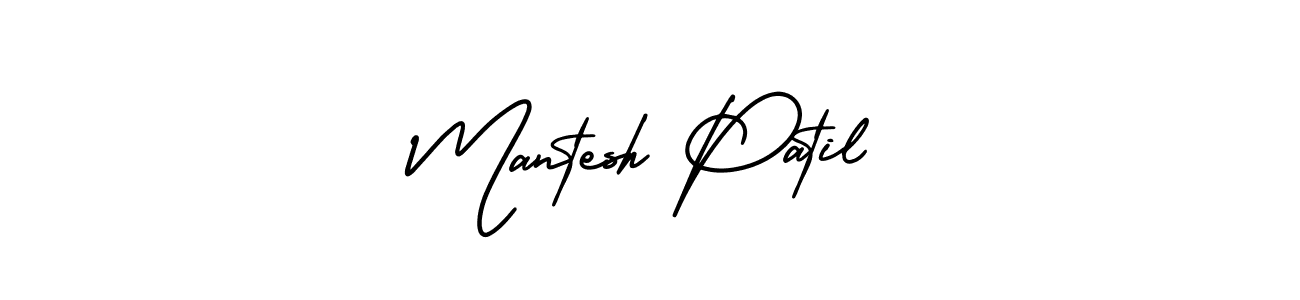 The best way (AmerikaSignatureDemo-Regular) to make a short signature is to pick only two or three words in your name. The name Mantesh Patil include a total of six letters. For converting this name. Mantesh Patil signature style 3 images and pictures png
