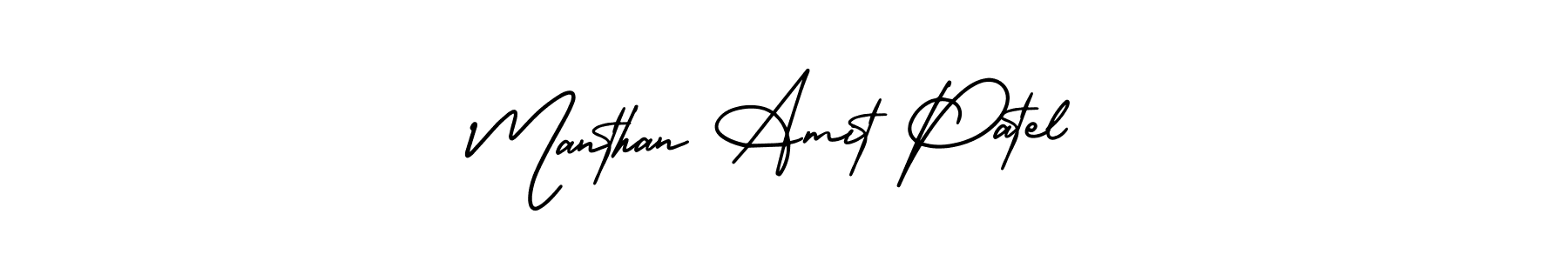 How to make Manthan Amit Patel signature? AmerikaSignatureDemo-Regular is a professional autograph style. Create handwritten signature for Manthan Amit Patel name. Manthan Amit Patel signature style 3 images and pictures png