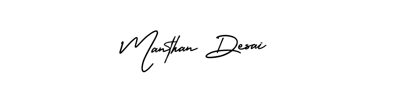 Create a beautiful signature design for name Manthan Desai. With this signature (AmerikaSignatureDemo-Regular) fonts, you can make a handwritten signature for free. Manthan Desai signature style 3 images and pictures png