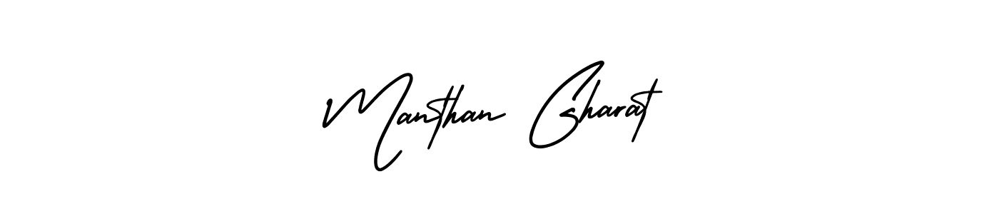 It looks lik you need a new signature style for name Manthan Gharat. Design unique handwritten (AmerikaSignatureDemo-Regular) signature with our free signature maker in just a few clicks. Manthan Gharat signature style 3 images and pictures png