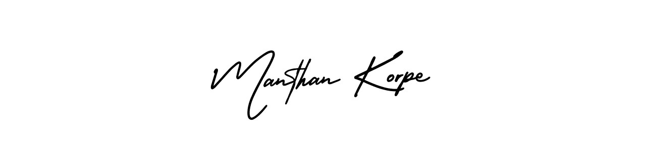 It looks lik you need a new signature style for name Manthan Korpe. Design unique handwritten (AmerikaSignatureDemo-Regular) signature with our free signature maker in just a few clicks. Manthan Korpe signature style 3 images and pictures png