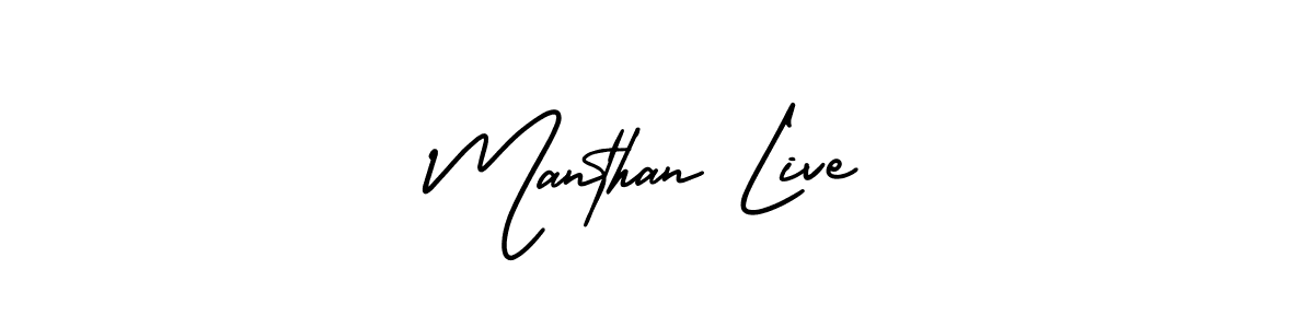 Make a beautiful signature design for name Manthan Live. Use this online signature maker to create a handwritten signature for free. Manthan Live signature style 3 images and pictures png