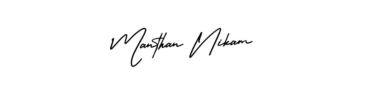 Here are the top 10 professional signature styles for the name Manthan Nikam. These are the best autograph styles you can use for your name. Manthan Nikam signature style 3 images and pictures png