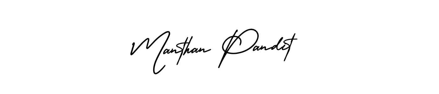 How to make Manthan Pandit signature? AmerikaSignatureDemo-Regular is a professional autograph style. Create handwritten signature for Manthan Pandit name. Manthan Pandit signature style 3 images and pictures png