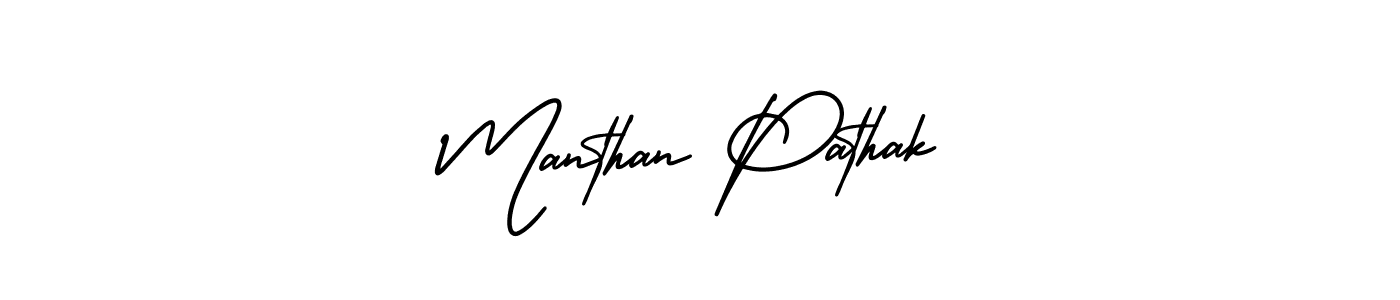 How to Draw Manthan Pathak signature style? AmerikaSignatureDemo-Regular is a latest design signature styles for name Manthan Pathak. Manthan Pathak signature style 3 images and pictures png