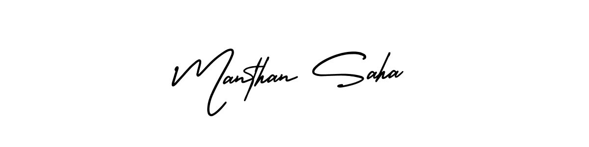 Best and Professional Signature Style for Manthan Saha. AmerikaSignatureDemo-Regular Best Signature Style Collection. Manthan Saha signature style 3 images and pictures png
