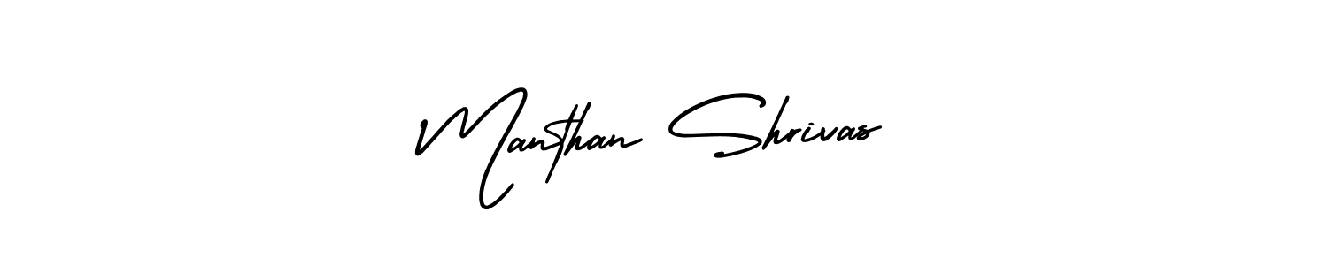 Also we have Manthan Shrivas name is the best signature style. Create professional handwritten signature collection using AmerikaSignatureDemo-Regular autograph style. Manthan Shrivas signature style 3 images and pictures png