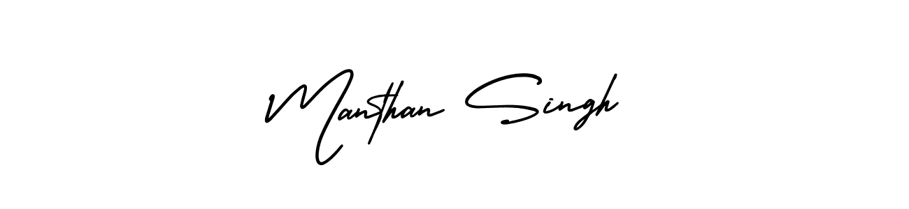 How to Draw Manthan Singh signature style? AmerikaSignatureDemo-Regular is a latest design signature styles for name Manthan Singh. Manthan Singh signature style 3 images and pictures png