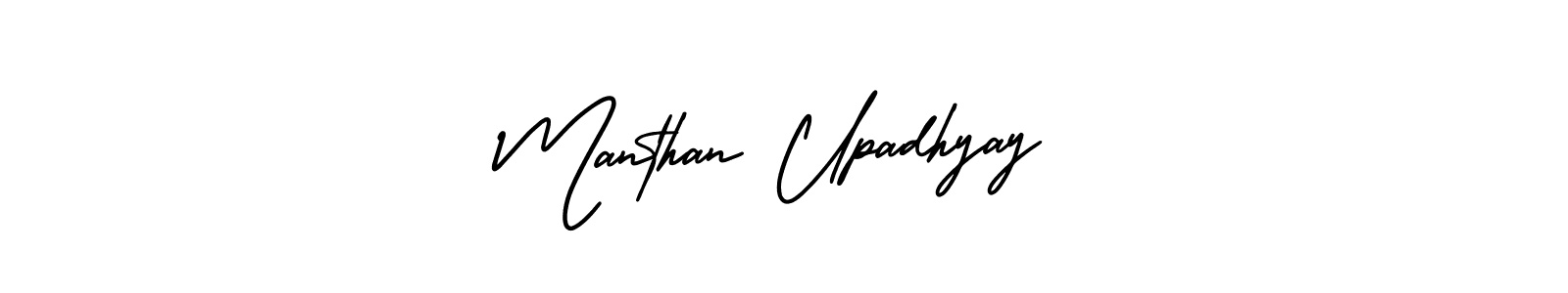 Also we have Manthan Upadhyay name is the best signature style. Create professional handwritten signature collection using AmerikaSignatureDemo-Regular autograph style. Manthan Upadhyay signature style 3 images and pictures png