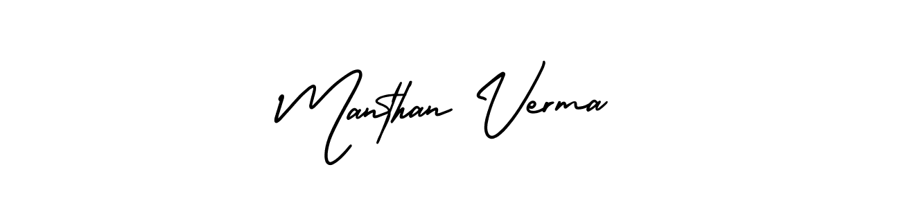 It looks lik you need a new signature style for name Manthan Verma. Design unique handwritten (AmerikaSignatureDemo-Regular) signature with our free signature maker in just a few clicks. Manthan Verma signature style 3 images and pictures png