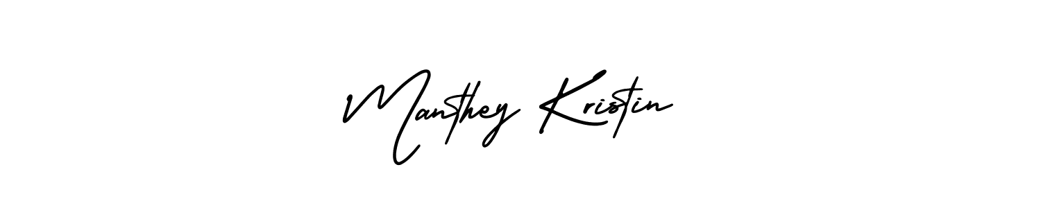 if you are searching for the best signature style for your name Manthey Kristin. so please give up your signature search. here we have designed multiple signature styles  using AmerikaSignatureDemo-Regular. Manthey Kristin signature style 3 images and pictures png