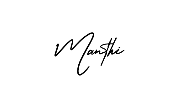 Also You can easily find your signature by using the search form. We will create Manthi name handwritten signature images for you free of cost using AmerikaSignatureDemo-Regular sign style. Manthi signature style 3 images and pictures png