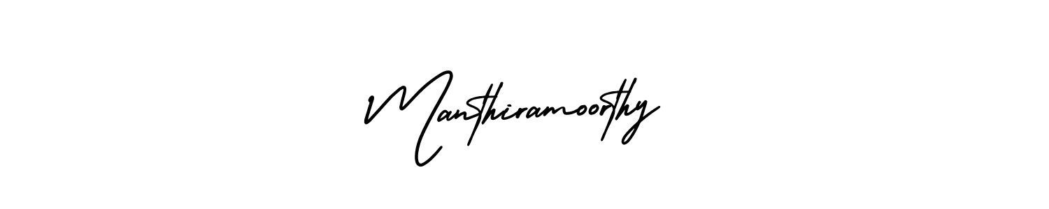 Make a beautiful signature design for name Manthiramoorthy. With this signature (AmerikaSignatureDemo-Regular) style, you can create a handwritten signature for free. Manthiramoorthy signature style 3 images and pictures png